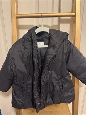 ZARA Black Kids Hooded Puffer Jacket
